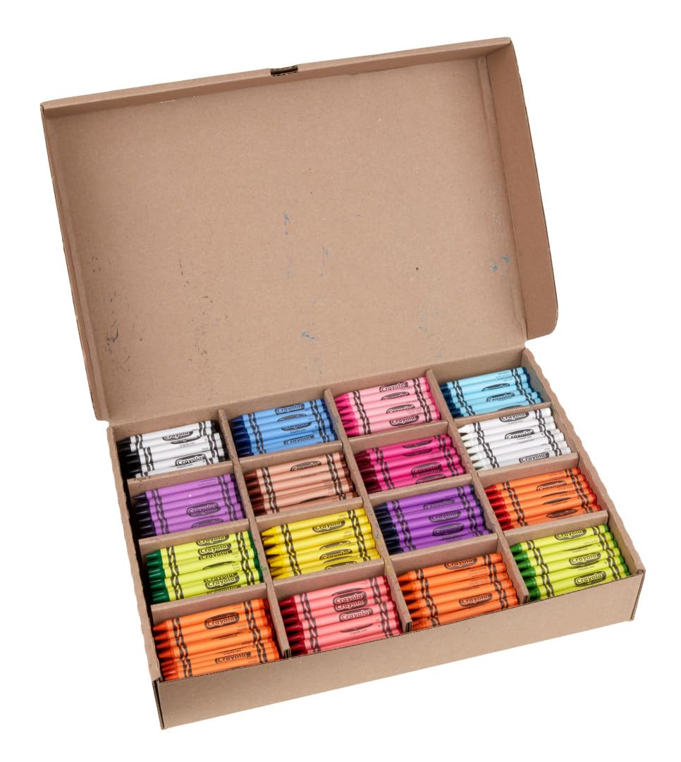 Kids using Crayola Classpack for group arts and crafts in a classroom.