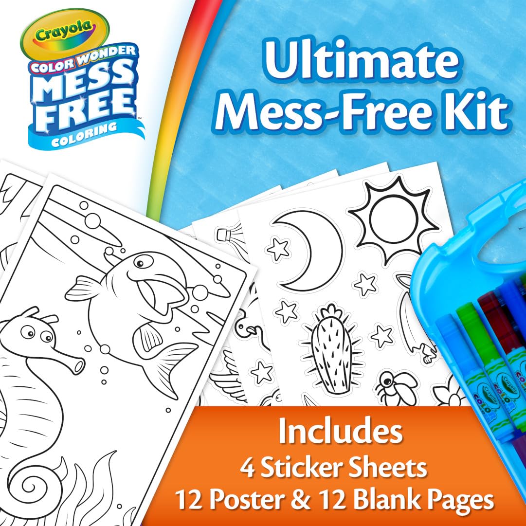 Crayola Color Wonder animal pages ready for imaginative scenes.