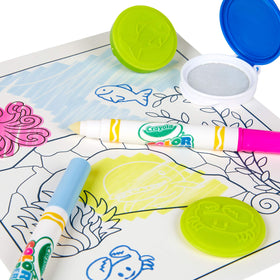 Crayola Color Wonder carrying case keeps supplies organized during travel