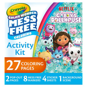 Crayola Color Wonder Gabby's Dollhouse pages offer mess-free coloring for kids