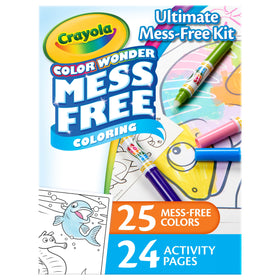 Crayola Color Wonder mess-free kit cover showing vibrant art possibilities.