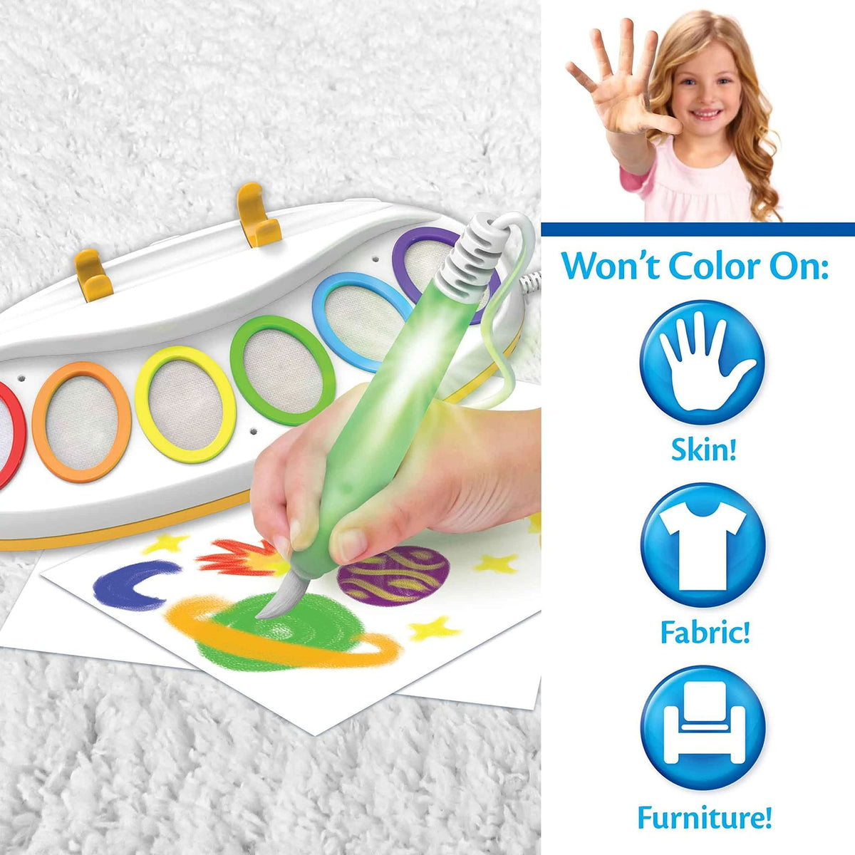 Crayola Color Wonder paints-six-colors offer vibrant, mess-free color on Color Wonder paper.