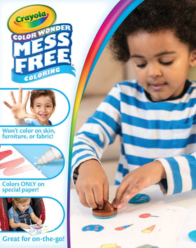 Crayola Color Wonder book providing blank pages for scented art adventures