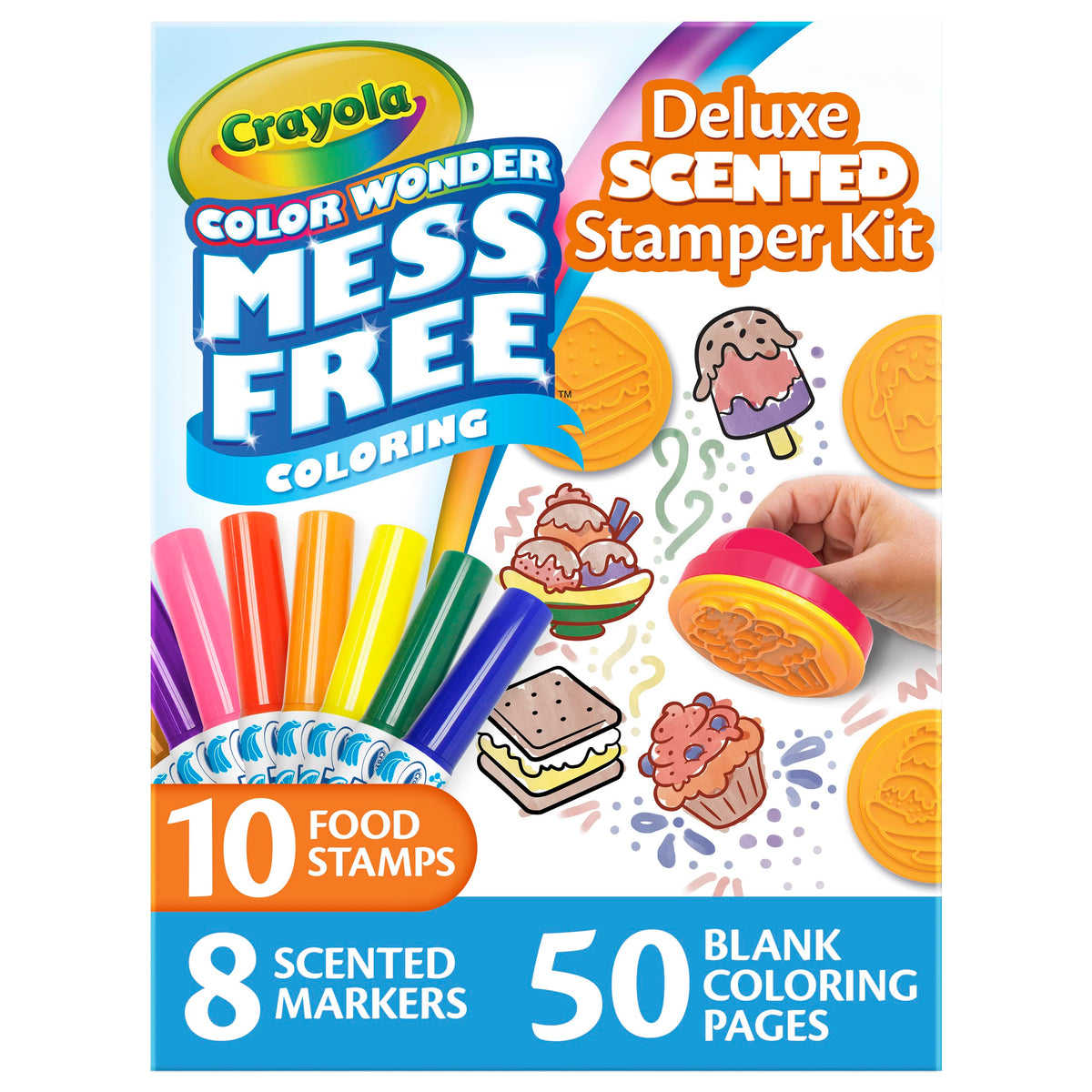 Crayola Color Wonder stamps set for mess-free stamping on Color Wonder paper.