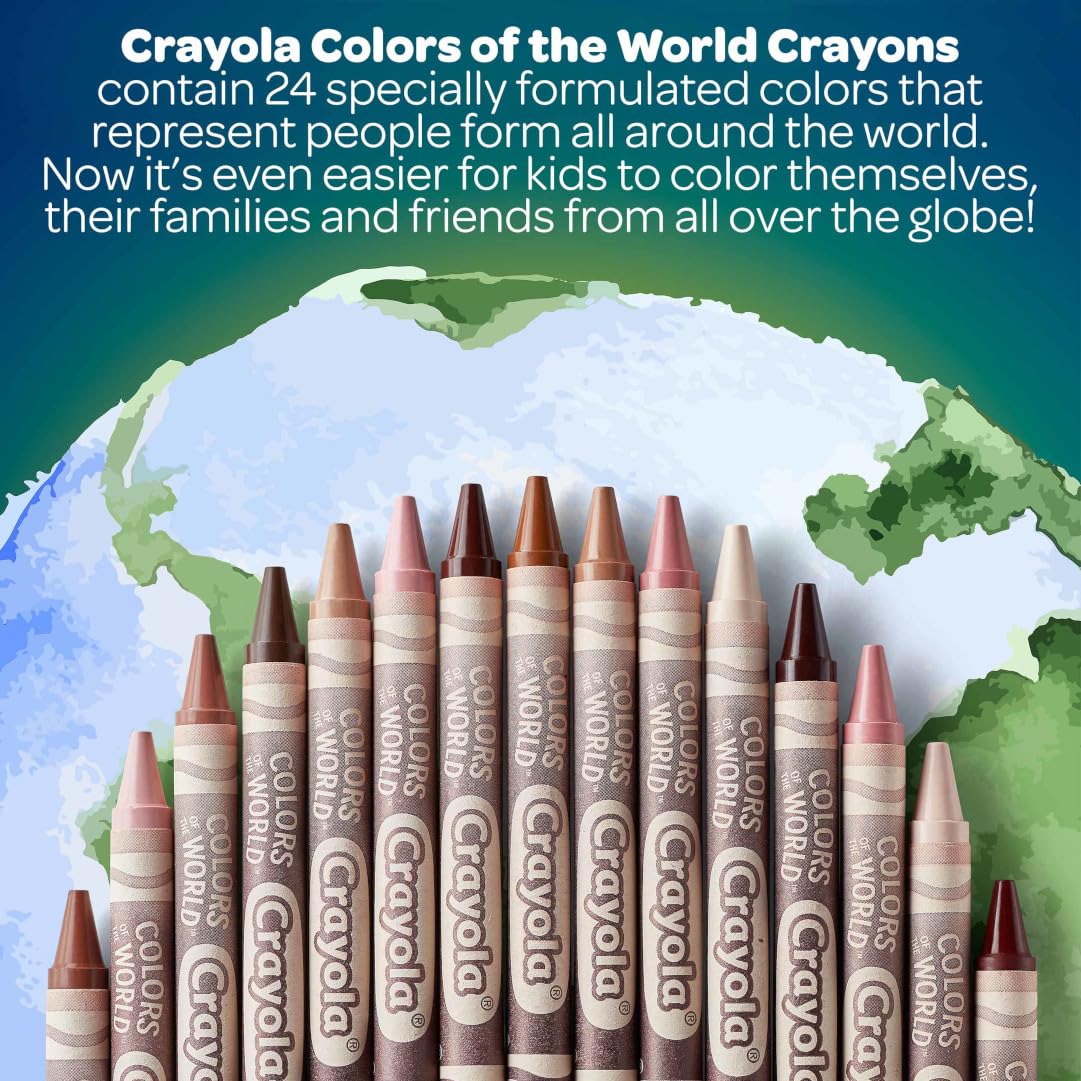 Crayola Colors of the World multicultural crayons add depth to coloring books