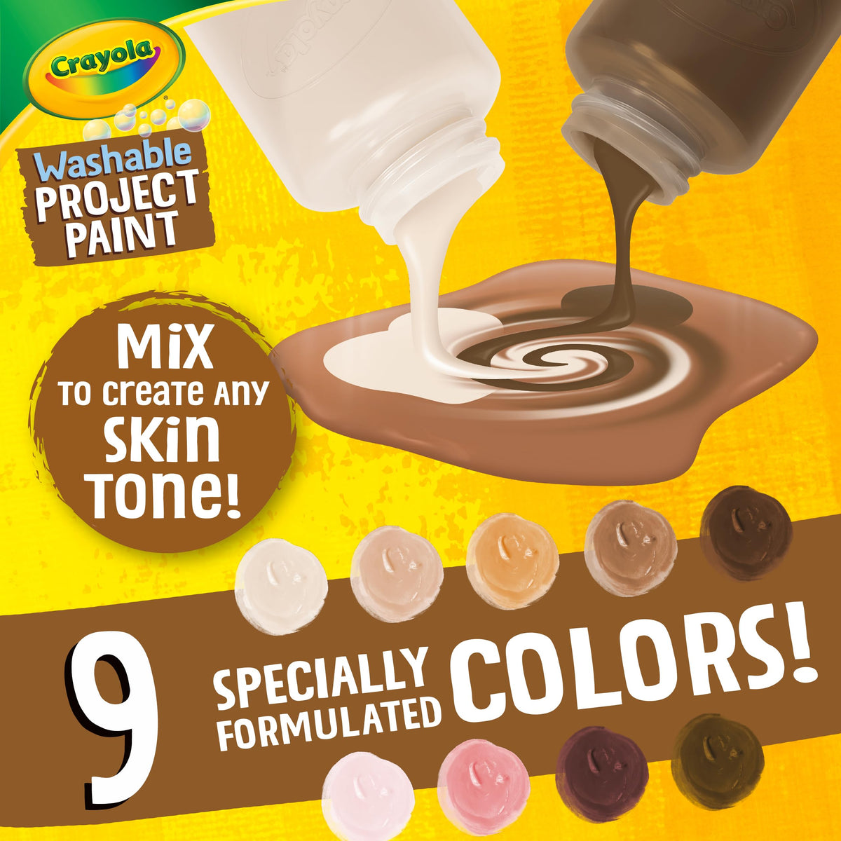 Children paint with Crayola Colors of the World paints during a hands-on craft