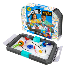 Crayola Colourwhirls Arena Set shown for four-player battles and spiral art.