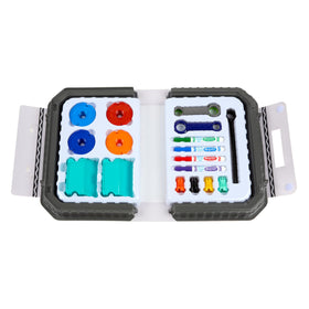 Crayola Colourwhirls washable art surface simplifies cleanup after play.