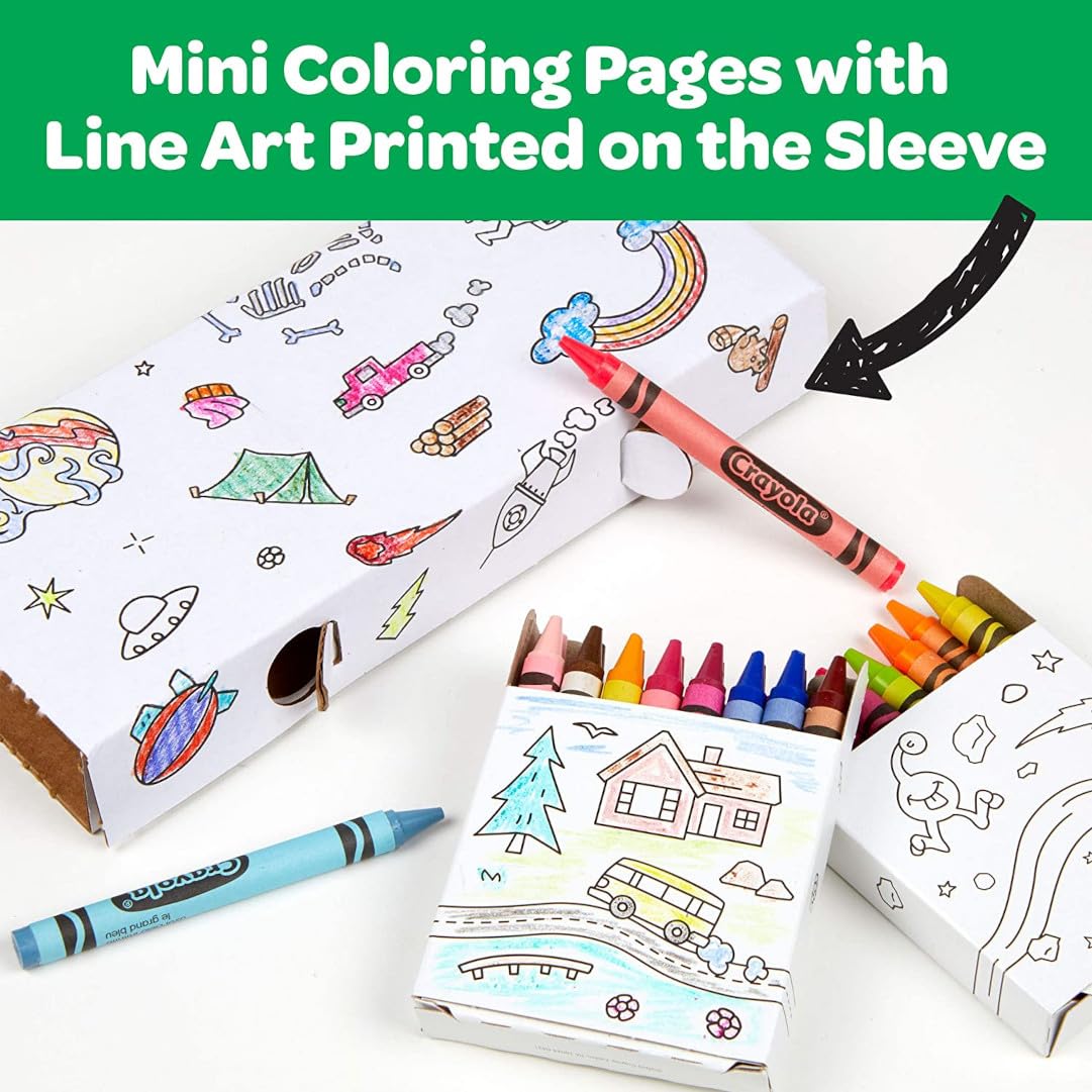 Crayola 240ct mini coloring pages included for quick creative prompts