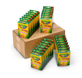 Crayola Crayons bulk 24-box display offering classroom color variety for projects