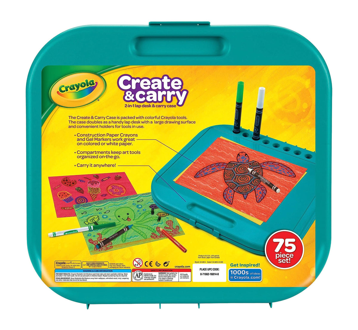 Crayola Create & Carry kit safety features non-toxic for kids.