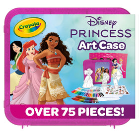 Crayola Disney Princess art case 75ct for on-the-go creativity and organization.