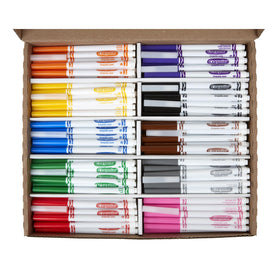 Crayola Fine Line Markers Classpack 200ct divided storage keeps colors organized for sharing.