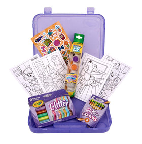 Crayola Glitter Art Kit glitter markers enhance doodles with shimmering color.