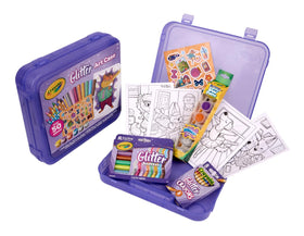 Crayola Glitter Art Kit brush enables precise glitter painting and detailing.