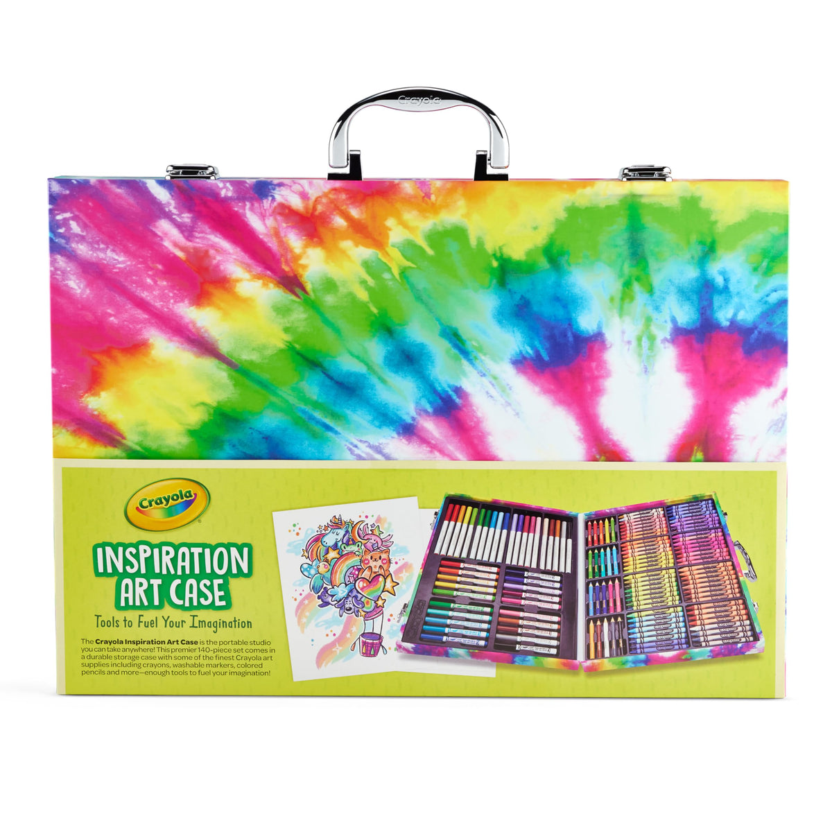 Crayola Inspiration Art Case contents neatly displayed for easy access during art sessions.