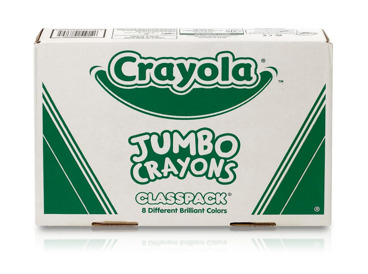 Crayola Jumbo Crayons Classpack 200ct in sturdy box for classroom storage
