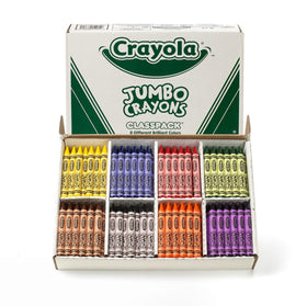 Crayola Jumbo Crayons Classpack 200ct color assortment for bold artwork