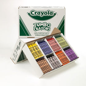 Crayola Jumbo Crayons Classpack 200ct with double wrap for long-lasting classroom use
