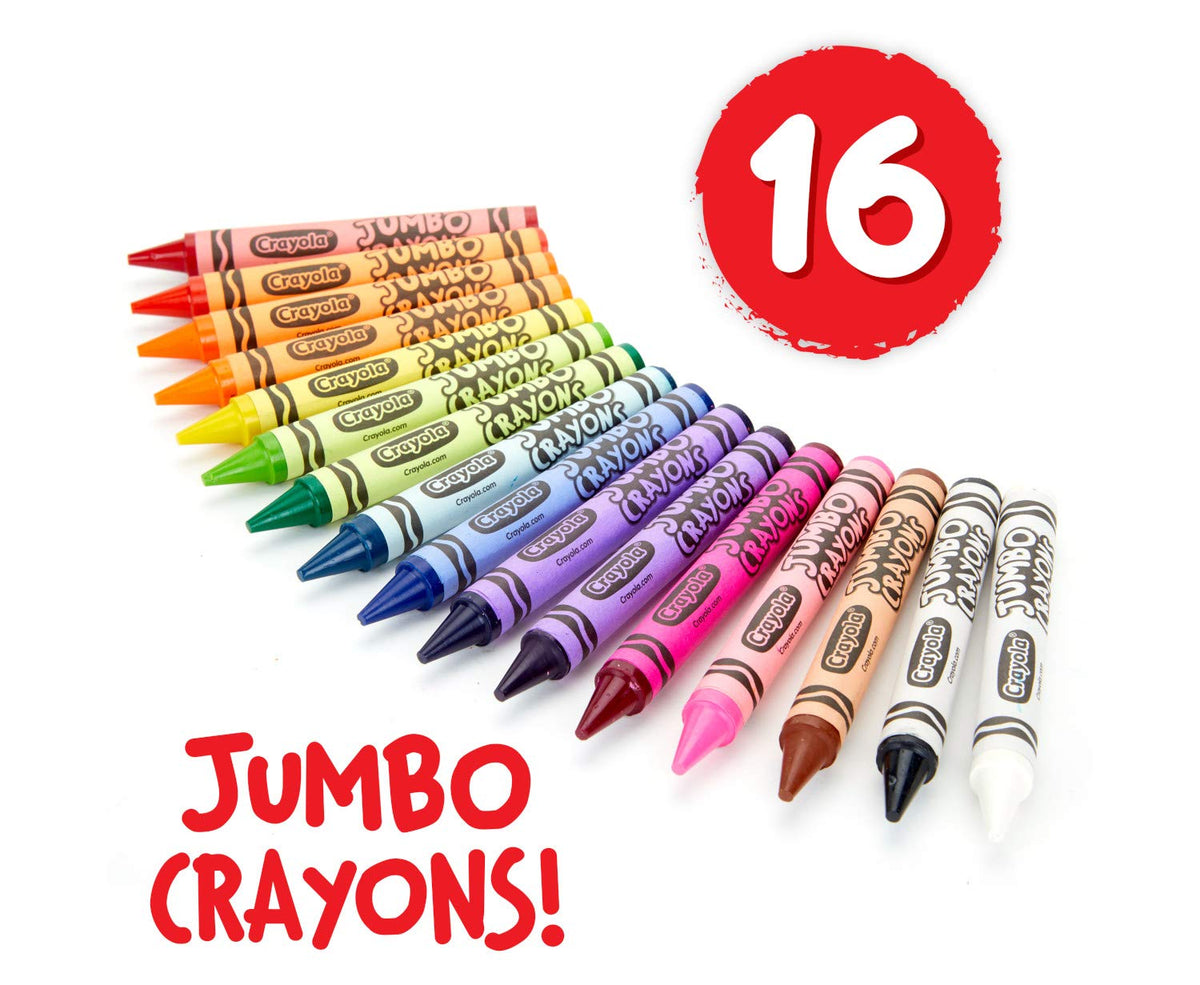 Durable double-wrapped Crayola crayons resist fraying during enthusiastic coloring sessions