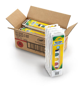 Crayola 8-pan watercolors offer vibrant blends with easy cleanup after activities