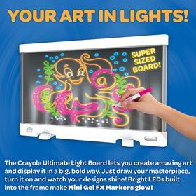 Built-in kickstand keeps Crayola Light Board at a comfortable angle