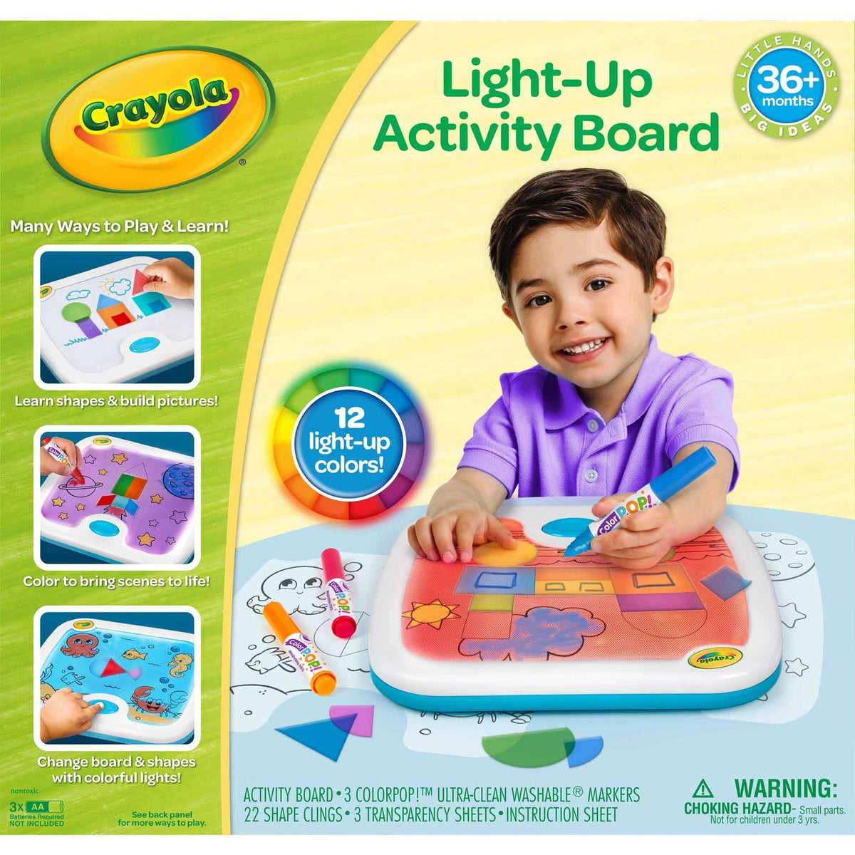 Crayola Light-Up Activity Board displaying vibrant colors for creative play
