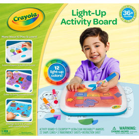 Crayola Light-Up Activity Board displaying vibrant colors for creative play