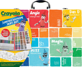 Crayola limited edition coloring set case featuring 115 pieces for kids art projects