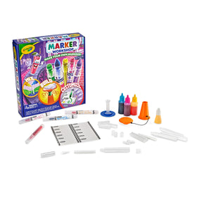 Crayola Marker Maker Kit assembly demonstrates customizable color creation for kids