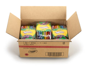 Crayola Mini Twistable Crayons in a portable clear vinyl pouch for easy travel.