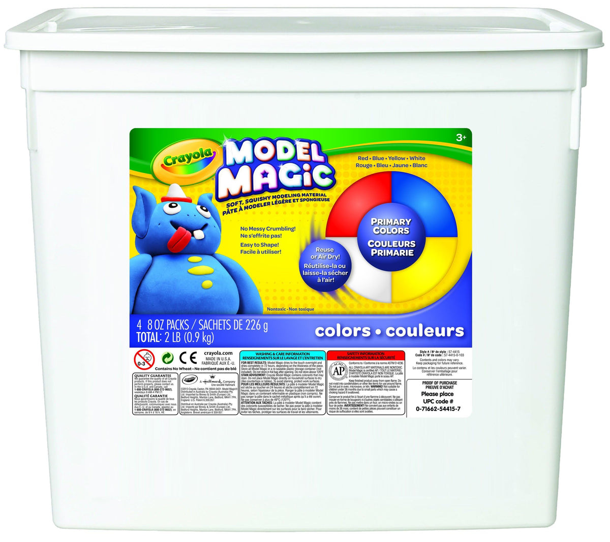 Crayola Model Magic 2lb bucket keeps supplies organized and ready for art projects.