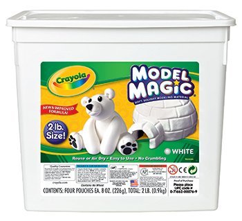 Crayola Model Magic 2lb White clay block for air-dry crafts and kids' projects