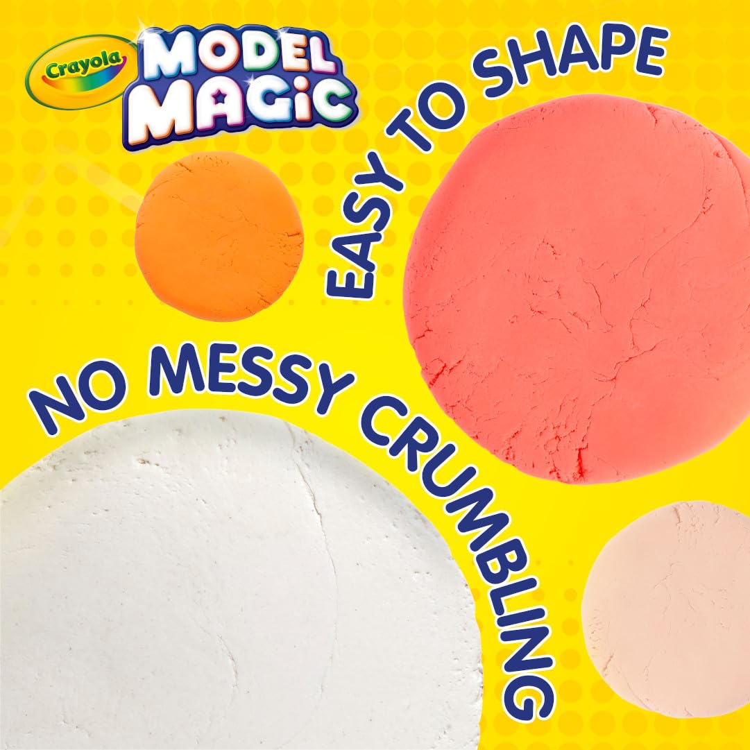 Crayola Model Magic Naturals 4-pack soft texture supports sensory-friendly crafting.