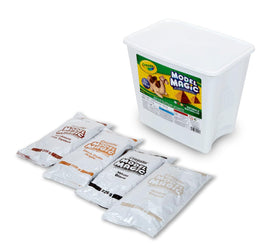 Crayola Model Magic Naturals 4-pack tub open cover demonstrates quick access for quick projects.