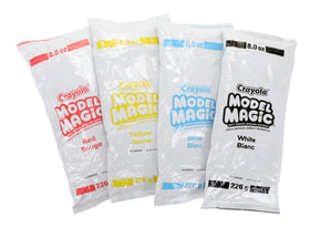Crayola Model Magic white 8oz pack provides a neutral base for blends and texture.