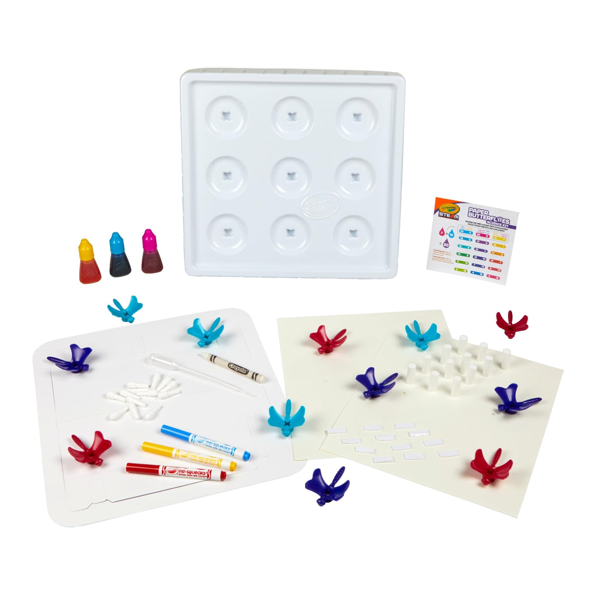 Crayola Paper Butterfly wings show capillary action during a science activity