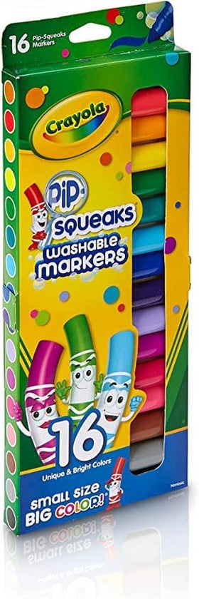 Crayola Pip-Squeaks markers in use, washing off skin and fabrics easily.