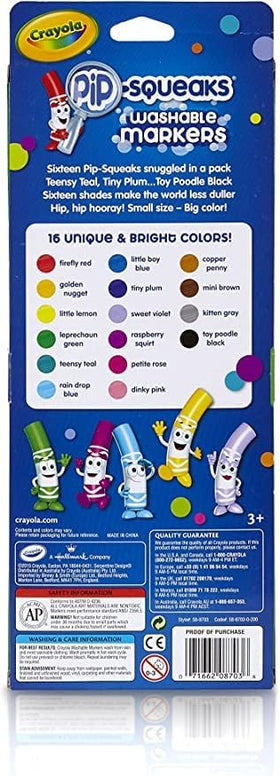 Crayola Pip-Squeaks markers arranged for compact, kid-safe coloring sessions.