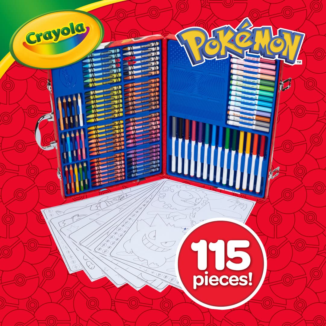Crayola Pokémon Imagination Art Set washable markers facilitate mess-free creativity.