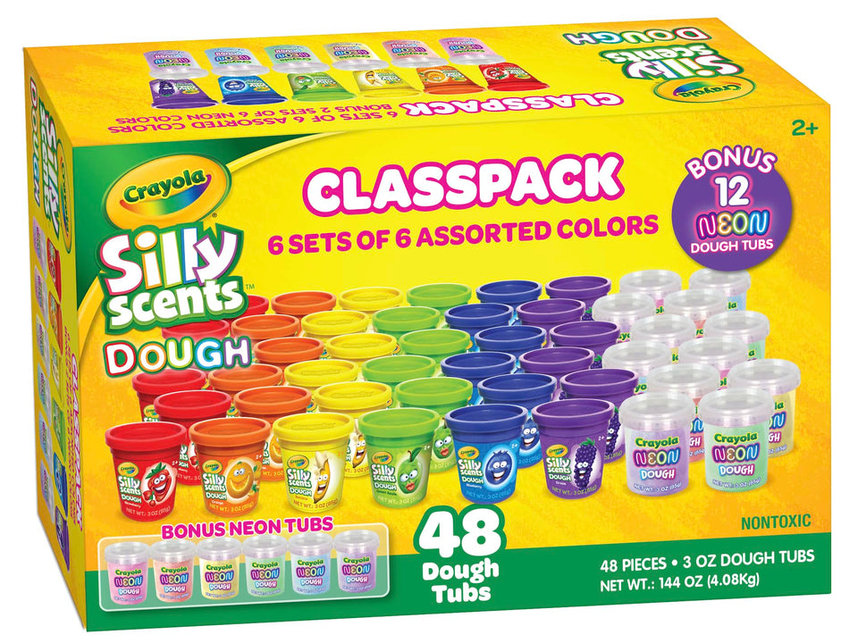 Crayola Scented Dough 48-pack core colors for classroom creativity and sensory play.