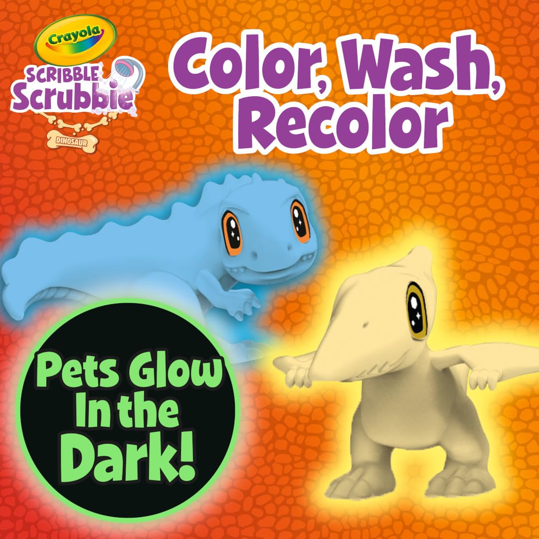 Crayola Scribble Scrubbie brush aiding in scrubbing away designs for repeat play
