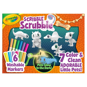 Crayola Scribble Scrubbie Dinosaur glow pets ready for color and glow-in-the-dark play