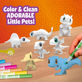 Crayola Scribble Scrubbie dinosaur-washable surfaces stay clean after imaginative play