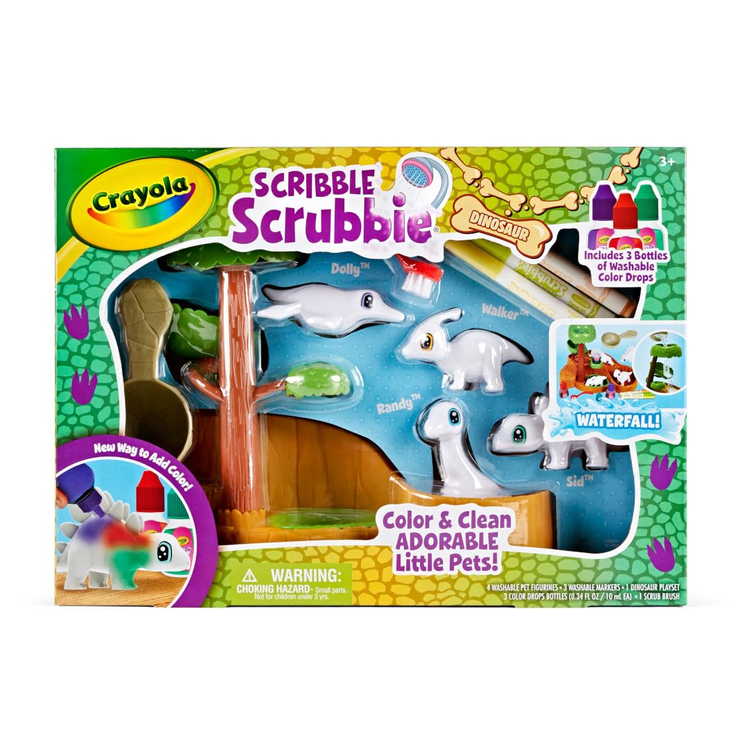 Crayola Scribble Scrubbie Dinosaurs Waterslide environment for colorful play and easy cleanup.