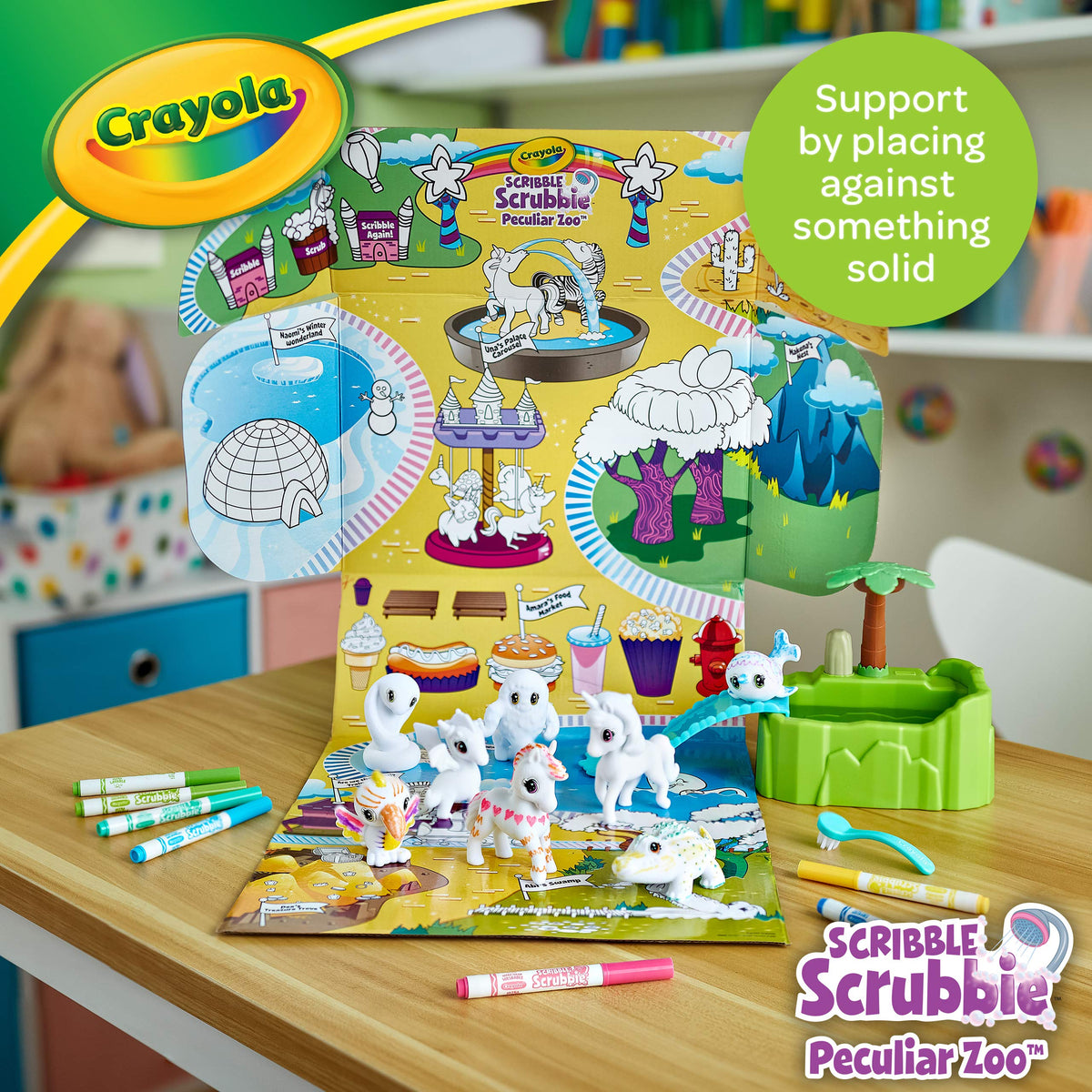 Crayola Scribble Scrubbie pets: four characters to color and re-color anytime.