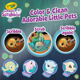 Crayola Scribble Scrubbie Glow brush for applying and blending color