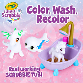Crayola Scribble Scrubbie Peculiar Pets Unicorn with play mat for immersive art.
