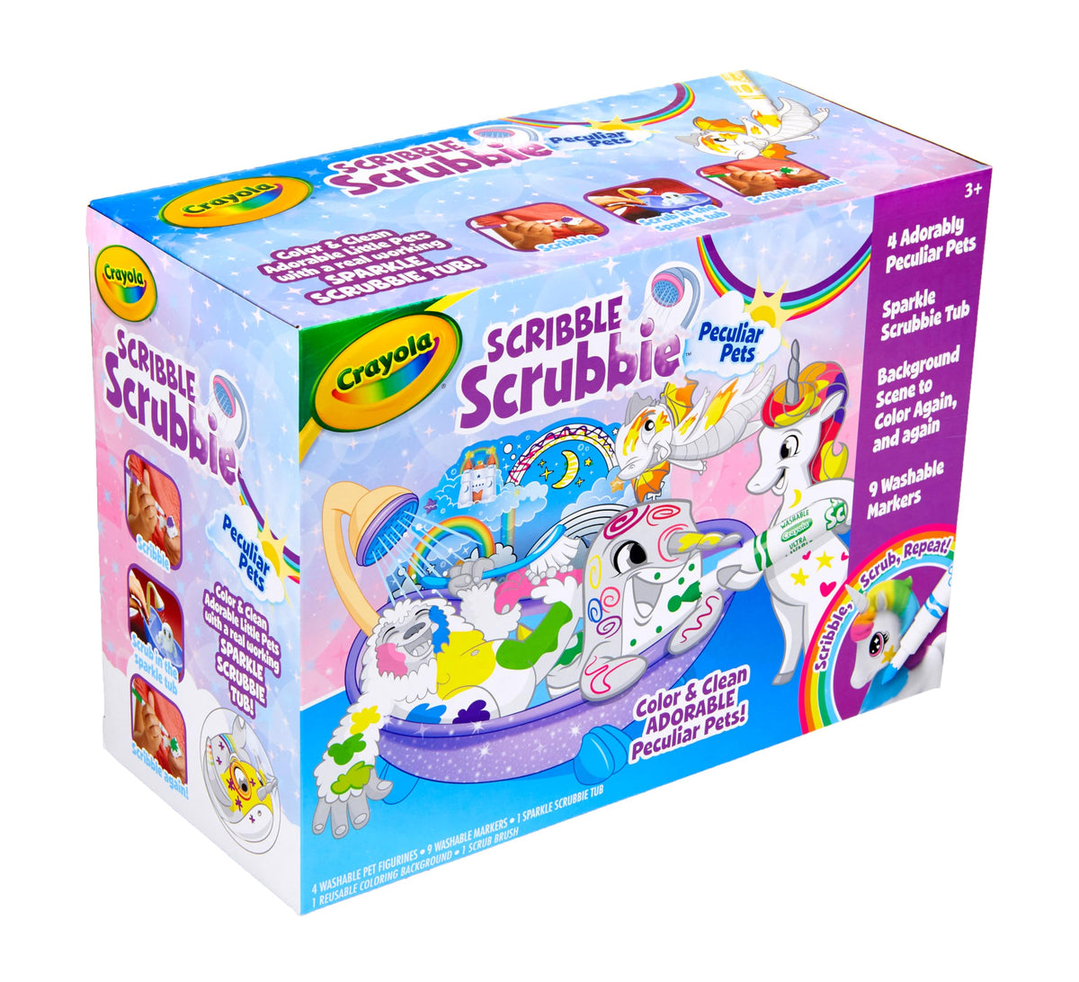 Crayola Scribble Scrubbie Peculiar Pets Yeti with markers offering washable creative play.