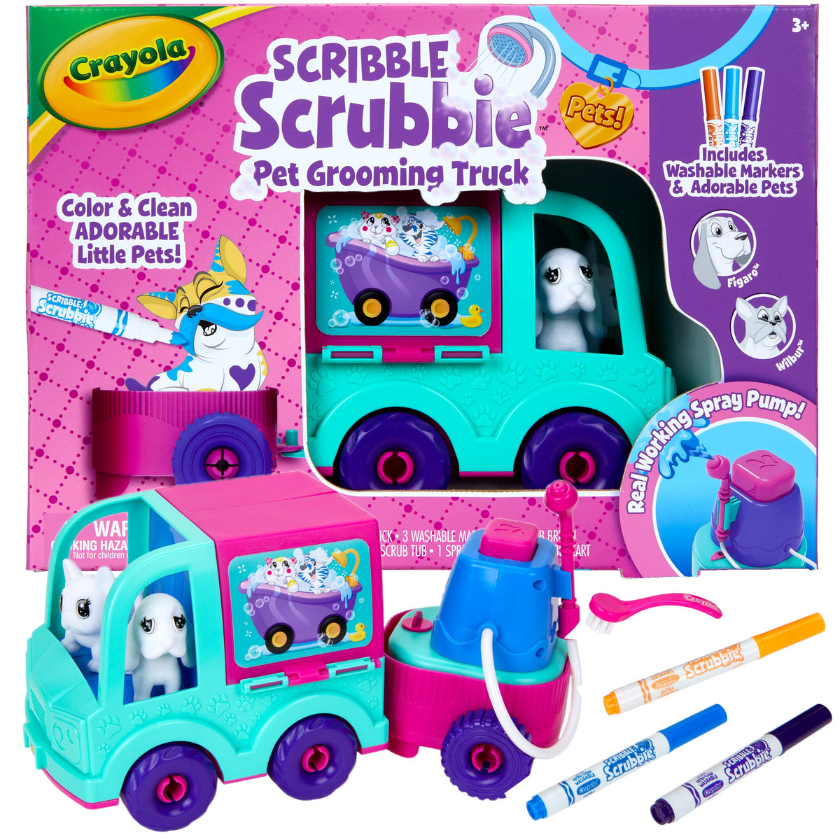 Crayola Scribble Scrubbie Pets Grooming Truck enables colorful on-the-go creativity